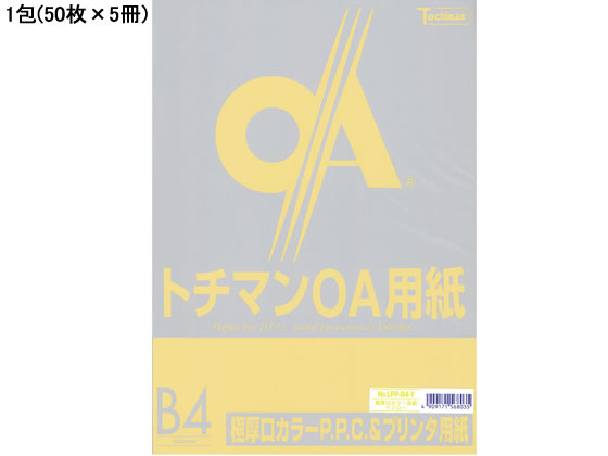 SAKAEテクニカルペーパー 極厚口カラーPPC B4 イエロー 50枚×5冊 1束（ご注文単位1束)【直送品】