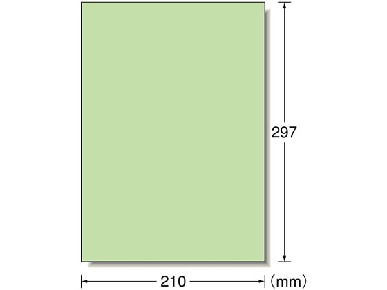 エーワン ラベルシール A4 ノーカット ライトグリーン 15枚 28493 1冊（ご注文単位1冊)【直送品】