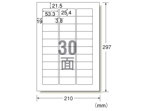 エーワン ラベルシール[再剥離]30面 四辺余白角丸 10枚 31277 1袋（ご注文単位1袋)【直送品】