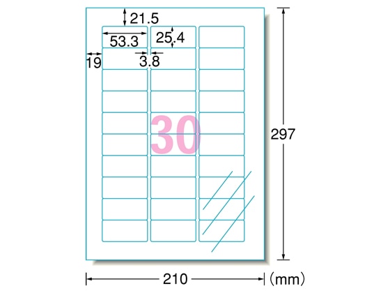 エーワン レーザー用ラベル[透明フィルムタイプ]A4 30面 10枚 31583 1冊（ご注文単位1冊)【直送品】