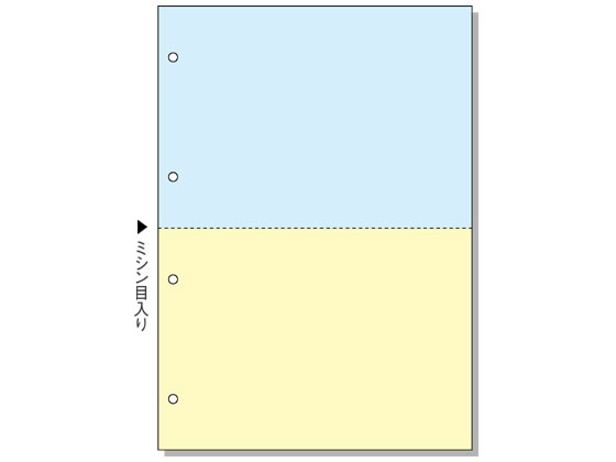 ヒサゴ マルチプリンタ用帳票 A4 カラー2面 4穴 100枚 BP2011 1冊（ご注文単位1冊)【直送品】