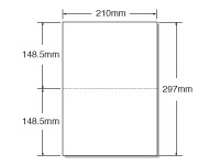 マルチプリンタ帳票 A4 白紙 2面 100枚×20袋 A4HF2-0 1箱（ご注文単位1箱)【直送品】