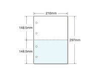 マルチプリンタ帳票 A4 カラー 2面 4穴 100枚 A4CF2-4 1袋（ご注文単位1袋)【直送品】