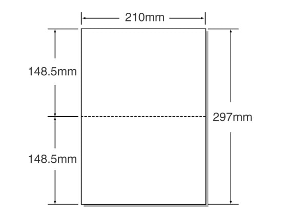 マルチプリンタ帳票 A4 白紙 2面 500枚×2冊 53003 1箱（ご注文単位1箱)【直送品】