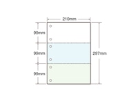 マルチプリンタ帳票 A4 カラー 3面 6穴 100枚 A4CF3-6A 1袋（ご注文単位1袋)【直送品】