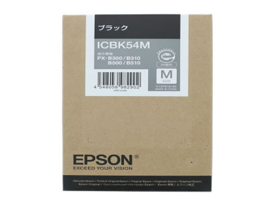 エプソン ICBK54M ブラックM 1個（ご注文単位1個)【直送品】