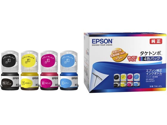 EPSON インクカートリッジ 4色パック TAK-4CL 1パック（ご注文単位1パック)【直送品】