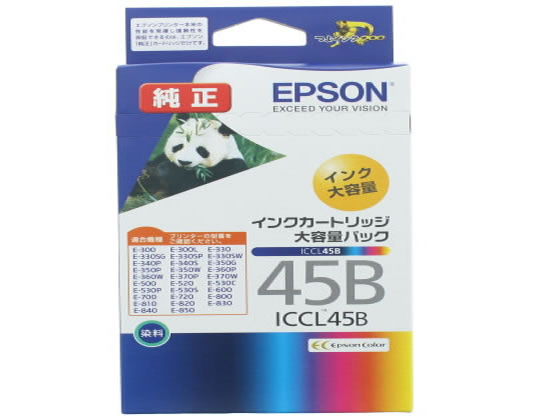 エプソン インクカートリッジ 4色一体型大容量パック ICCL45B 1個（ご注文単位1個)【直送品】