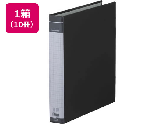 キングジム リングバインダーBF A4タテ 黒 10冊 669BFクロ 1箱（ご注文単位1箱)【直送品】