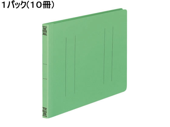 コクヨ フラットファイルV B5ヨコ とじ厚15mm 緑 10冊 フ-V16G 1パック（ご注文単位1パック)【直送品】