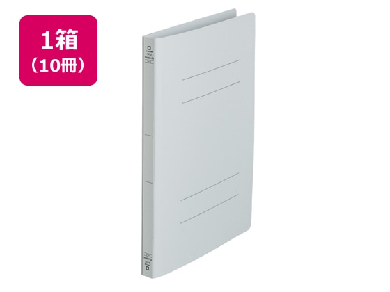 キングジム フラットファイル クイックイン〈PP〉A4タテ グレー 10冊 4432クレ 1パック（ご注文単位1パック)【直送品】