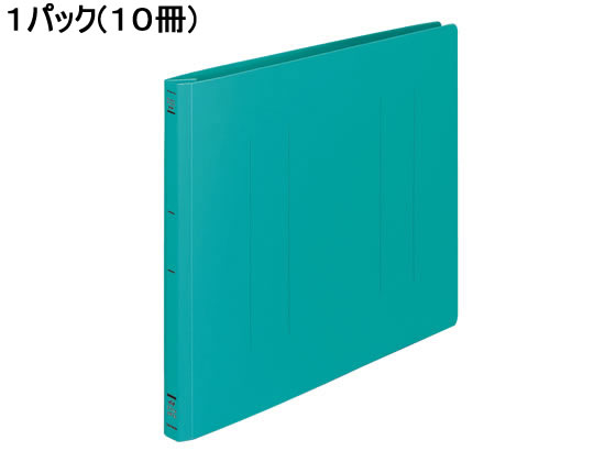 コクヨ フラットファイルPP B4ヨコ とじ厚15mm 緑 10冊 フ-H19G 1パック（ご注文単位1パック)【直送品】