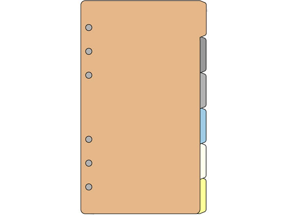 レイメイ カラーインデックス 6山 6穴 聖書サイズ 6枚 DR318 1冊（ご注文単位1冊)【直送品】