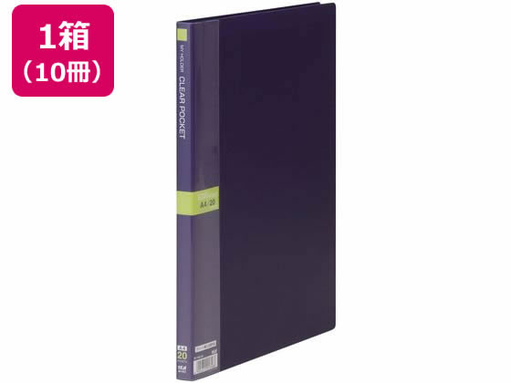 テージー マイホルダー A4 20ポケット ネイビー 10冊 M-1442-30 1箱（ご注文単位1箱)【直送品】