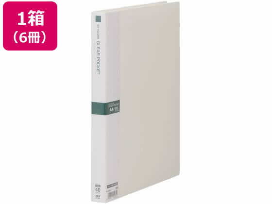 テージー マイホルダー A4 40ポケット アイボリー 6冊 M-1444-31 1箱（ご注文単位1箱)【直送品】