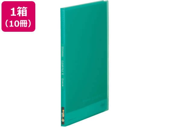 キングジム シンプリーズ クリアーファイル(透明)A4 20ポケット 緑 10冊 1箱（ご注文単位1箱)【直送品】