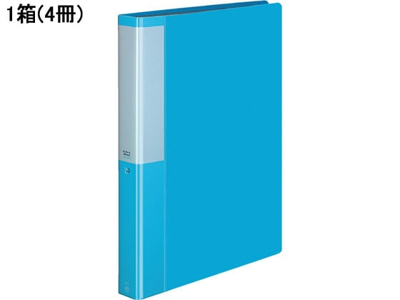 コクヨ クリヤーブック POSITY 固定式A4 60ポケット ライトブルー 4冊 1箱（ご注文単位1箱)【直送品】