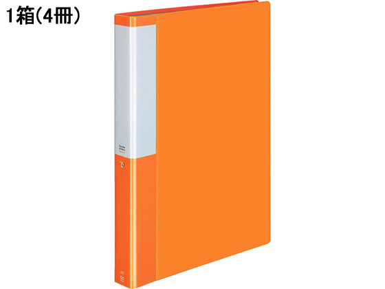 コクヨ クリヤーブック POSITY 固定式A4 60ポケット オレンジ 4冊 1箱（ご注文単位1箱)【直送品】