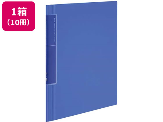 コクヨ クリヤーブック〈ノビータ〉ウェーブカットA4 20ポケット 青 10冊 1箱（ご注文単位1箱)【直送品】