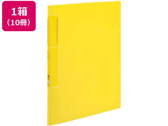 コクヨ クリヤーブック〈ノビータ〉ウェーブカットA4 20ポケット 黄 10冊 1箱（ご注文単位1箱)【直送品】