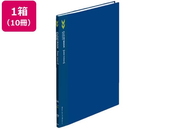 コクヨ クリヤーブック〈K2〉固定式サイドスローA4 20ポケット 青10冊 1箱（ご注文単位1箱)【直送品】