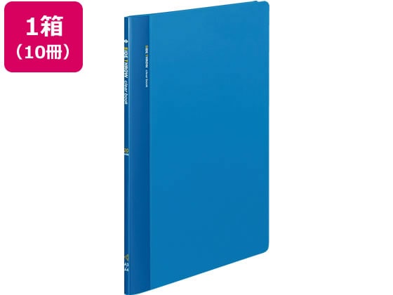 コクヨ クリヤーブック 固定式サイドスローA4 20ポケット 青 10冊 1箱（ご注文単位1箱)【直送品】