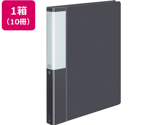 コクヨ クリヤーブック POSITY差替式A4 30穴背幅33ダークグレー10冊 1箱（ご注文単位1箱)【直送品】