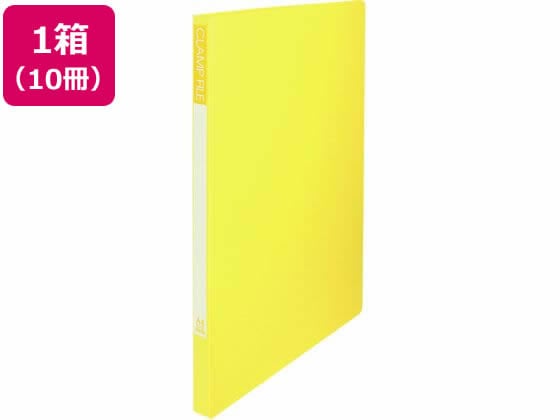 ビュートン クランプファイル 紙 A4タテ とじ厚10mm イエロー 10冊 1箱（ご注文単位1箱)【直送品】