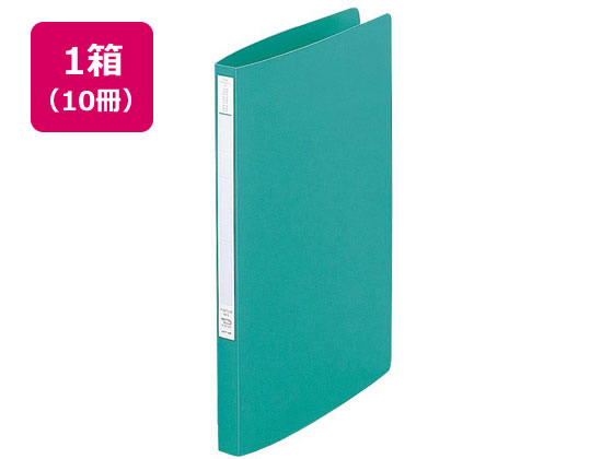 リヒトラブ スーパーパンチレスファイル A4タテとじ厚12mm 緑 10冊 1箱（ご注文単位1箱)【直送品】