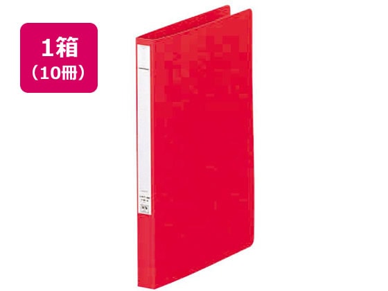 リヒトラブ パンチレスファイルHEAVYDUTY A4タテ 背幅25mm 赤 10冊 1箱（ご注文単位1箱)【直送品】