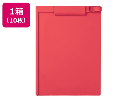 セキセイ クリップボード A4タテ 短辺とじ ピンク 10枚 1箱（ご注文単位1箱)【直送品】