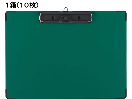 コクヨ 用箋挟B(クロス貼り・カラー)A4ヨコ 長辺とじ グリーン 10枚 1箱（ご注文単位1箱)【直送品】