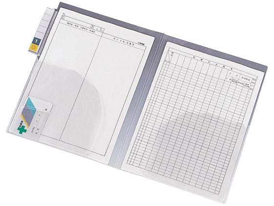 リヒトラブ カルテフォルダー縦型ダブルポケット A4 200枚 HK7612-ミ 1箱（ご注文単位1箱)【直送品】