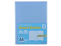 ビュートン スマートホルダー 4ポケット A4 背幅2mm ブルー 20冊 1箱（ご注文単位1箱)【直送品】