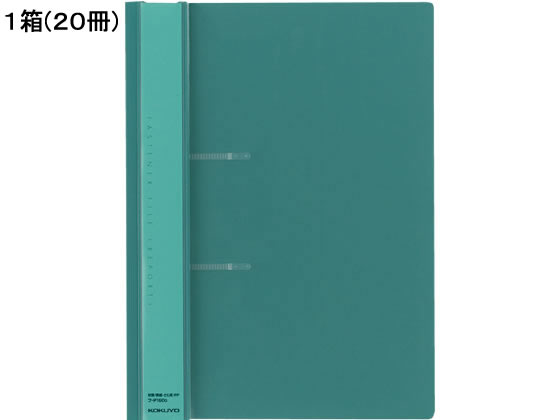 コクヨ ファスナーファイル〈レポート〉 A4タテ 2穴 100枚収容 緑 20冊 1箱（ご注文単位1箱)【直送品】