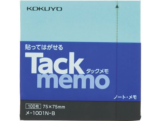 コクヨ タックメモ ノートタイプ 75×75mm 青 100枚 メ-1001N-B 1冊（ご注文単位1冊)【直送品】