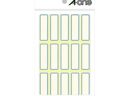 エーワン セルフラベル 青枠(\なし) 15×45mm 15面 18シート 03005 1袋（ご注文単位1袋)【直送品】