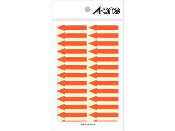 エーワン 特殊ラベル 矢印 蛍光タイプ 赤 08065 1冊（ご注文単位1冊)【直送品】