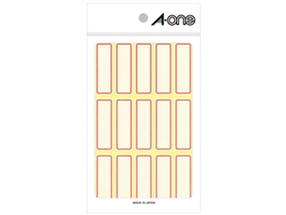 エーワン セルフラベル 赤枠(\なし) 15×45mm 15面 03004 1袋（ご注文単位1袋)【直送品】