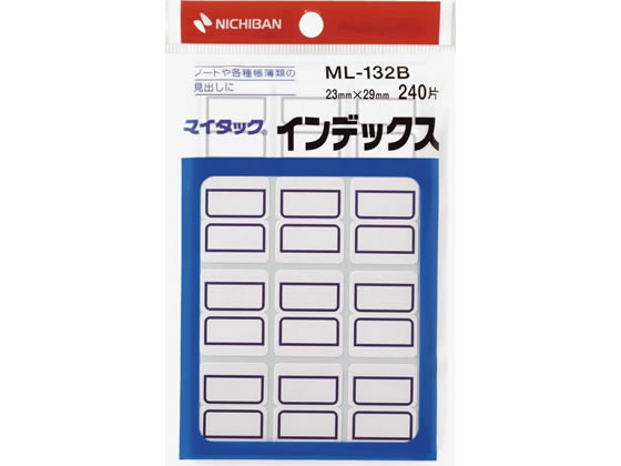 ニチバン マイタックインデックス青枠 23*29mm12片*20シート ML-132B 1袋（ご注文単位1袋)【直送品】