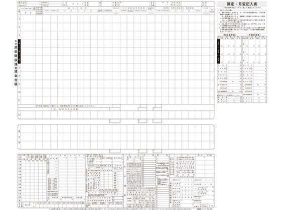 日本法令 パーフェクト式源泉徴収簿兼賃金台帳台紙 給与L-2 1冊（ご注文単位1冊)【直送品】