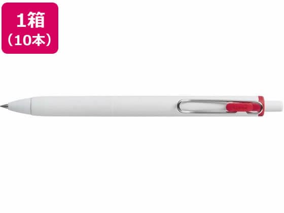 三菱鉛筆 ユニボールワン 0.38mm 赤 10本 UMNS38.15 1箱（ご注文単位1箱)【直送品】