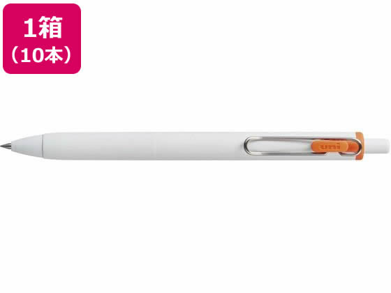 三菱鉛筆 ユニボールワン 0.38mm オレンジ 10本 UMNS38.4 1箱（ご注文単位1箱)【直送品】