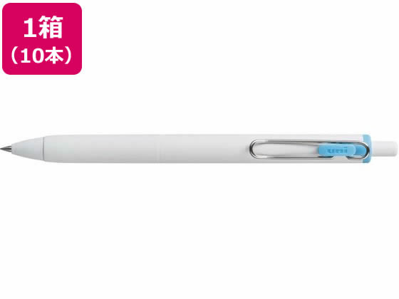 三菱鉛筆 ユニボールワン 0.38mm スカイブルー 10本 UMNS38.48 1箱（ご注文単位1箱)【直送品】