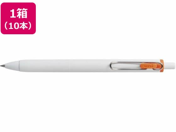 三菱鉛筆 ユニボールワン 0.5mm オレンジ 10本 UMNS05.4 1箱（ご注文単位1箱)【直送品】