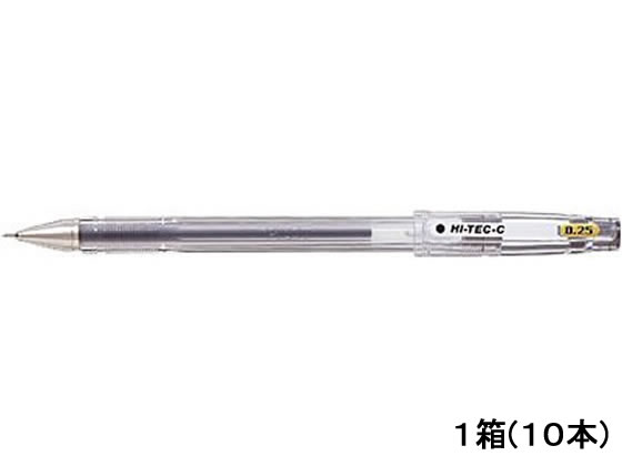 パイロット ハイテックC025 超激細0.25mm 黒 10本 LH-20C25-B 1箱（ご注文単位1箱)【直送品】