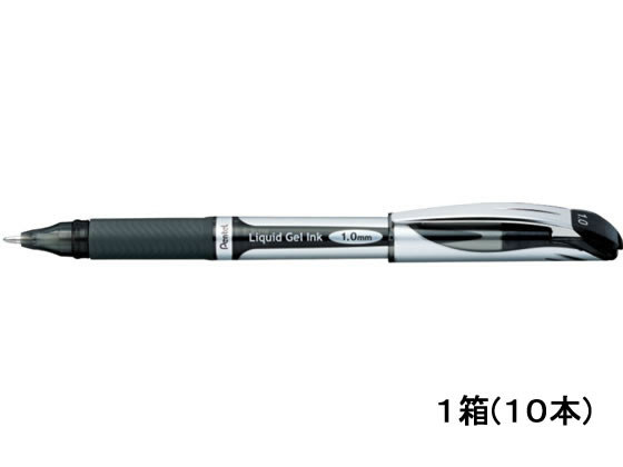 ぺんてる エナージェル 太字 1.0mm 黒 10本 BL60-A 1箱（ご注文単位1箱)【直送品】