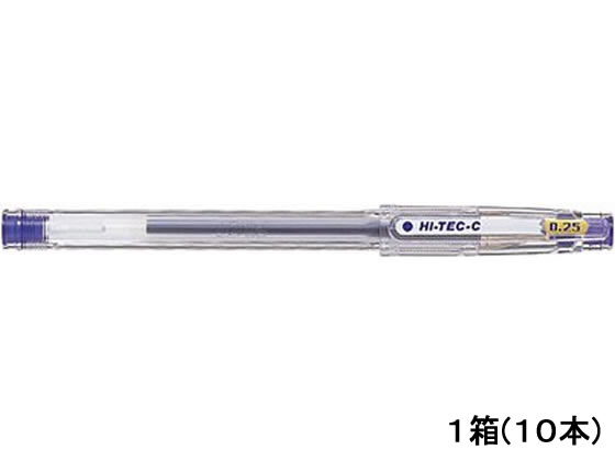 パイロット ハイテックC025 超激細0.25mm ブルー 10本 LH-20C25-L 1箱（ご注文単位1箱)【直送品】