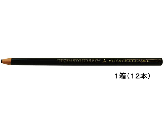 三菱鉛筆 油性ダーマト グラフ 黒 12本 K7600.24 1打（ご注文単位1打)【直送品】