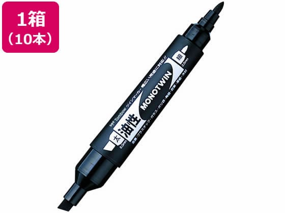 トンボ鉛筆 油性マーカー モノツインE 黒 10本 OD-TME33 1箱（ご注文単位1箱)【直送品】